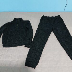 Conjunto Moletom Mescla Gola Alta Meio Zíper