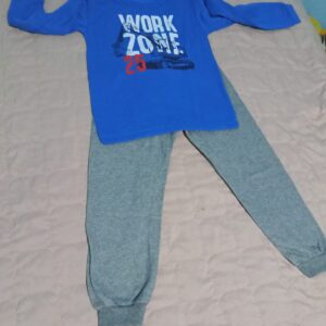 Conjunto Infantil Moletom Work Zone — Azul e Cinza